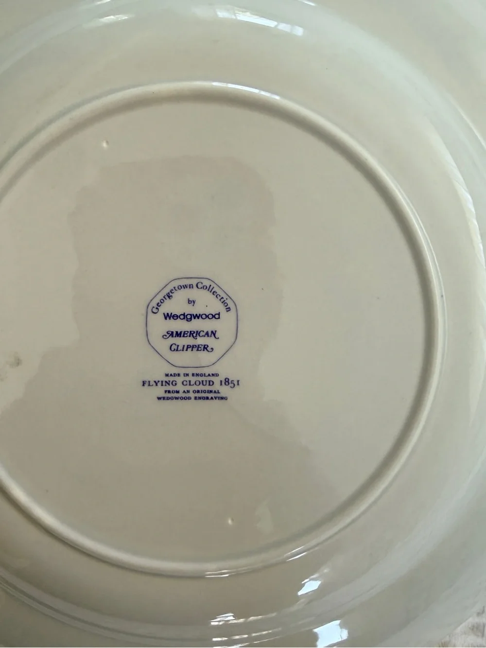 Wedgwood Georgetown collection Flying cloud  1851 Dinner Plates